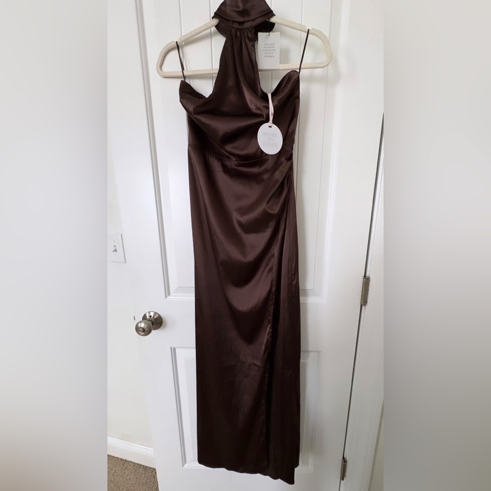 Chic Strapless Brown Dress